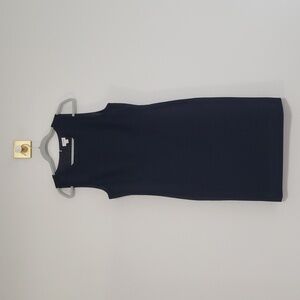 J. Crew Sleeveless Sheath Dress 12 Black Lined Soft Office Career Professional